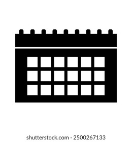 Calendar icon illustrated on background