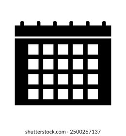 Calendar icon illustrated on background