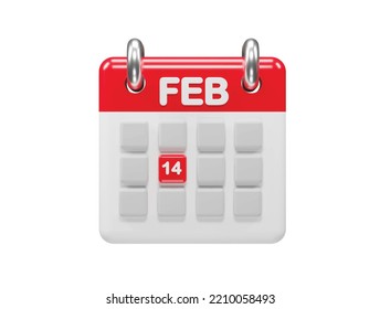 Elemento 3d de ilustración de icono de calendario