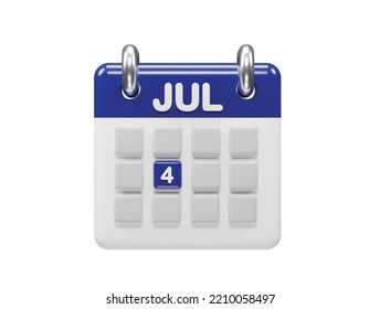 Elemento 3d de ilustración de icono de calendario