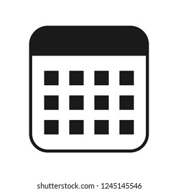 Calendar icon, illustration isolated vector sign symbol