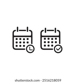 Ilustración de icono de calendario símbolo de signo de Vector aislado
