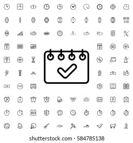 calendar icon illustration isolated vector sign symbol. Time icons set.