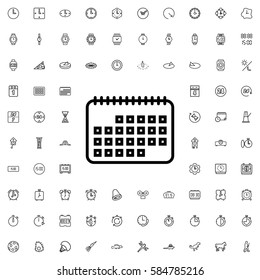 calendar icon illustration isolated vector sign symbol. Time icons set.