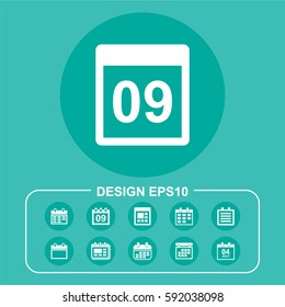 Calendar icon illustration isolated vector sign symbol