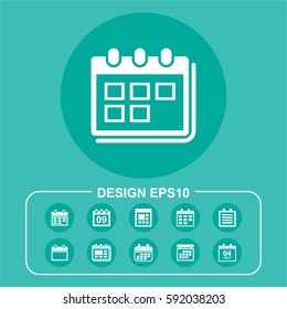 Calendar icon illustration isolated vector sign symbol