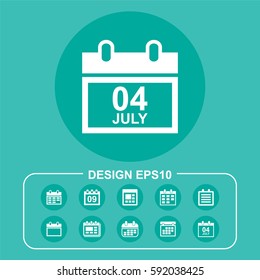 Calendar icon illustration isolated vector sign symbol