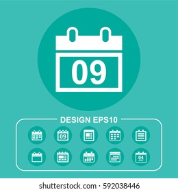 Calendar icon illustration isolated vector sign symbol