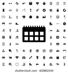 Calendar icon illustration isolated vector sign symbol. fitness icons vector set.