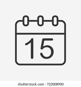 Calendar icon, illustration isolated vector sign symbol