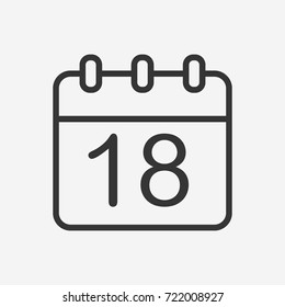 Calendar icon, illustration isolated vector sign symbol