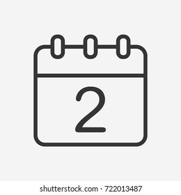 Calendar icon, illustration isolated vector sign symbol