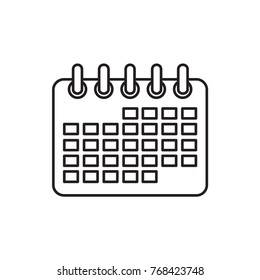 calendar icon illustration isolated vector sign symbol