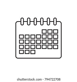 calendar icon illustration isolated vector sign symbol 