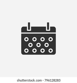 Calendar icon illustration isolated vector sign symbol