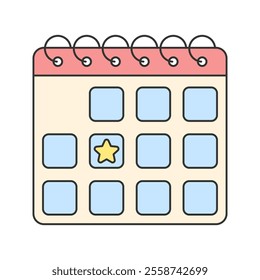 Calendar icon Illustration perfect for designs with a home appliance or everiday stuff theme