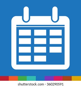 Calendar icon illustration sign design style