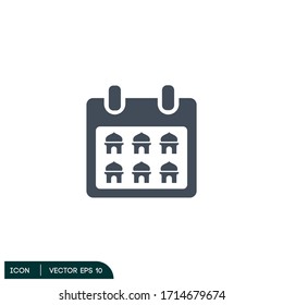 ilustración de icono de calendario pasos vectoriales 10
