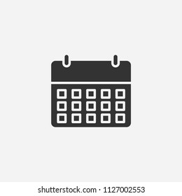 Calendar icon illustration,vector time sign symbol