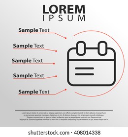 calendar icon. calendar infographics template
