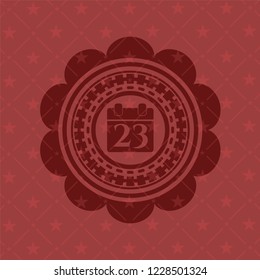 calendar icon inside badge with red background
