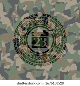 icono de calendario dentro de la textura de cámara
