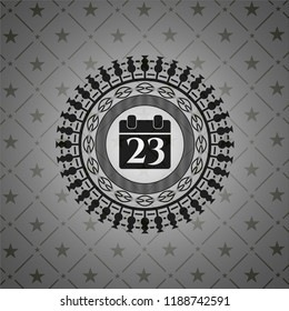 calendar icon inside dark badge