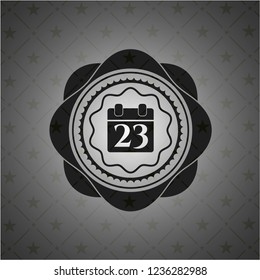 calendar icon inside dark badge