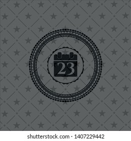 calendar icon inside dark badge