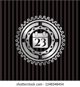 calendar icon inside silver badge