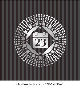 calendar icon inside silver badge