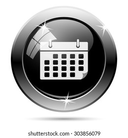 Calendar icon. Internet button on white background. EPS10 vector 