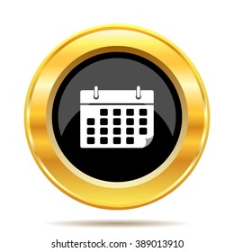 Calendar icon. Internet button on white background. EPS10 vector.

