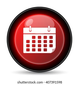 Calendar icon. Internet button on white background. EPS10 vector
