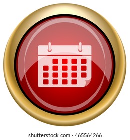 Calendar icon. Internet button on white background. EPS10 vector.