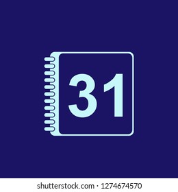 calendar icon for internet marketing or user interface sign.