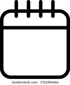 Calendar icon. Isolated date and calendar icon line style.