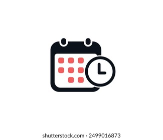 Icono de calendario. Estilo de línea de icono de fecha aislado. Ilustrador de Vector de estilo negro de alta calidad.