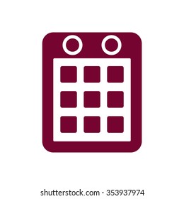 Calendar   icon,  isolated. Flat  design.