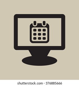 Calendar  icon,  isolated. Flat  design.