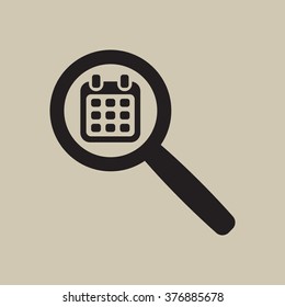 Calendar   icon,  isolated. Flat  design.