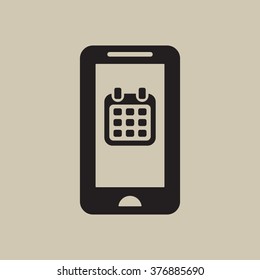 Calendar   icon,  isolated. Flat  design.