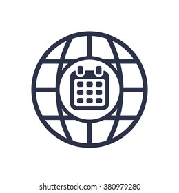 Calendar  icon,  isolated. Flat  design.
