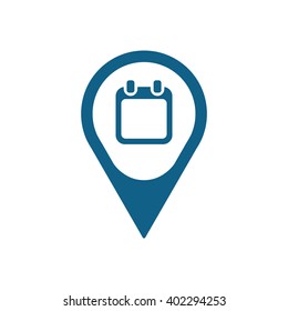 Calendar  icon,  isolated. Flat  design.