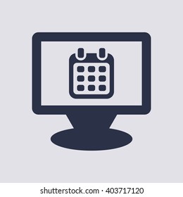 Calendar  icon,  isolated. Flat  design.