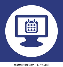 Calendar  icon,  isolated. Flat  design.