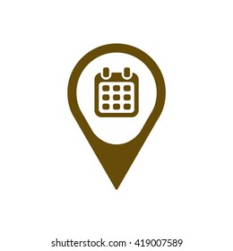 Calendar  icon,  isolated. Flat  design.