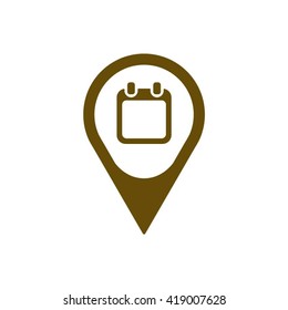 Calendar  icon,  isolated. Flat  design.
