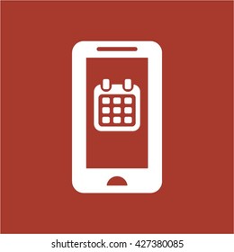 Calendar  icon,  isolated. Flat  design.