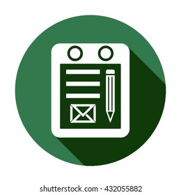Calendar  icon,  isolated. Flat  design.